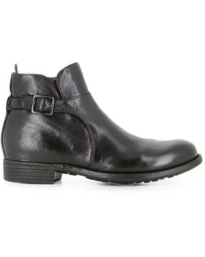 Officine Creative Buckle-Detail Side-Zip Boots - Gray