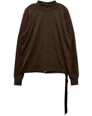Rick Owens Strap-Detail Raw-Cut Sweatshirt - Black