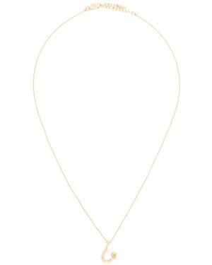 Missoma Mini Curly Molten Initial Necklace - White