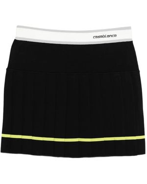 CASABLANCA Pleated Short Skirt - Black
