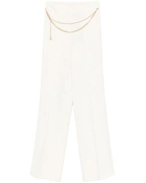 Twinset Pantaloni Con Decorazione - Bianco