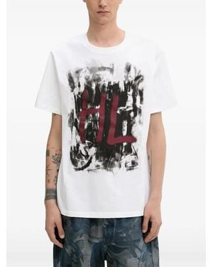 Helmut Lang T-Shirt Mit Logo-Print - Weiß