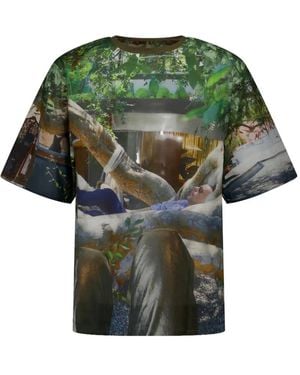 Bless Holiday Jungle Print T-Shirt - Green