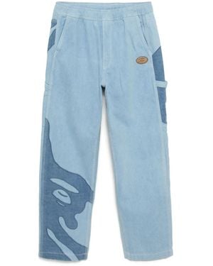 Aape By A Bathing Ape ムーンフェイスロゴ ジーンズ - ブルー