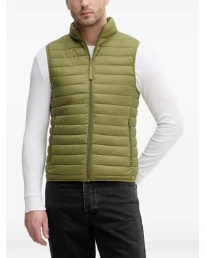 Benetton Quilted High-Neck Gilet - Green