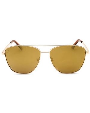 Privé Revaux Houston Geometric-Frame Sunglasses - Metallic