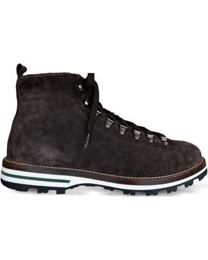 Monpiz Falcade Lace-Up Suede Boots - Black