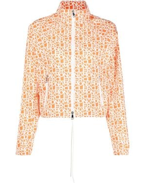 Moncler Veste Alose À Logo Imprimé - Orange
