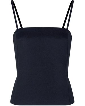 Giorgio Armani Square-Neck Bustier Top - Blue