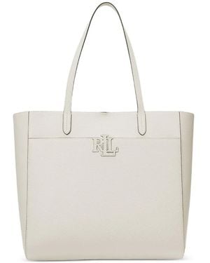 Ralph Lauren Large Cameryn Tote Bag - White