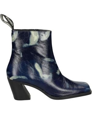 Camper Karole Square Toe Heeled Boots - Blue
