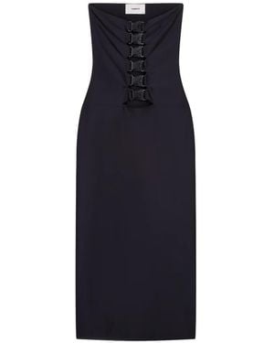 Coperni Buckle-Detail Midi Dress - Blue