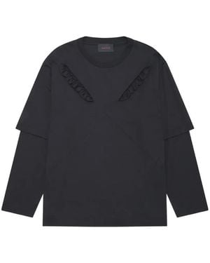 Simone Rocha Ruffle-Trimmed Layered T-Shirt - Blue