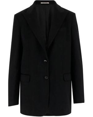 Tagliatore Two-Button Cashmere Coat - Black