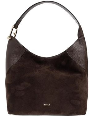 Furla Medium Lara Panelled Tote Bag - Black