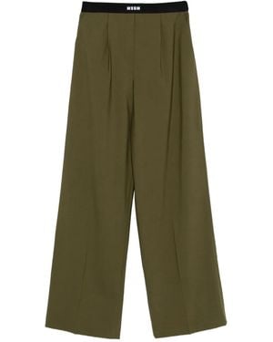 MSGM Plissierte Hose - Grün