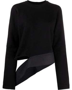 Rick Owens Asymmetric Long-Sleeved Top - Black