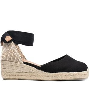 Castañer Tie-Ankle Espadrilles - Black