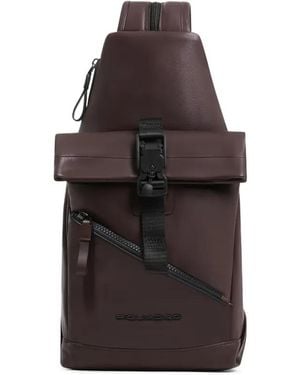Piquadro Convertible-Backpack Sling Bag - Brown