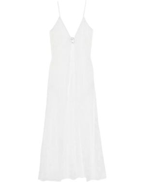 Oséree Verzierter Kaftan Aus Spitze - Weiß
