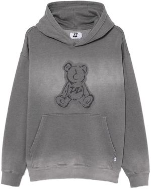 Izzue Graphic-Print Hoodie - Gray