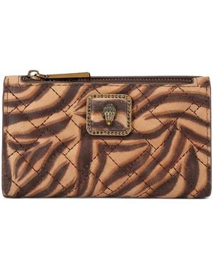 Kurt Geiger Quilted Zebra-Print Wallet - Brown