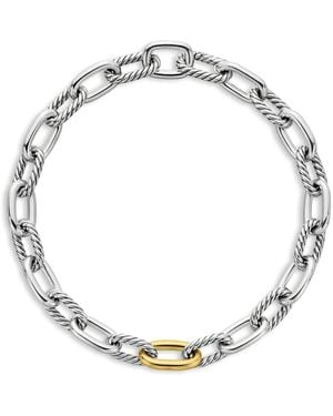 David Yurman 18Kt And Sterling Dy Madison Chain Necklace (13.5Mm) - Metallic