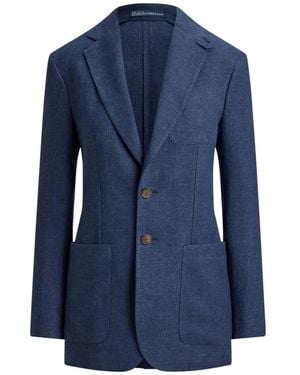 Polo Ralph Lauren Single-Breasted Linen Blazer - Blue