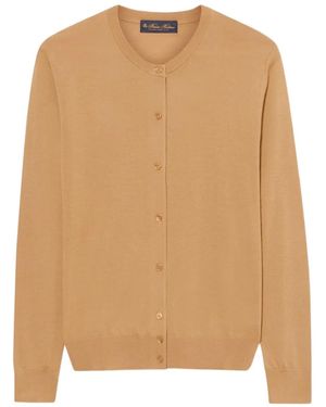 Brooks Brothers Cardigan En Laine Mérinos - Neutre
