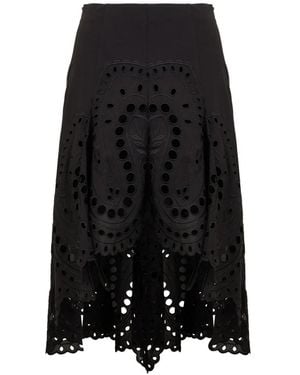 Charo Ruiz Finn Cutout Asymmetric Skirt - Black