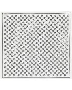 MISBHV Two-Tone Monogram Scarf - White