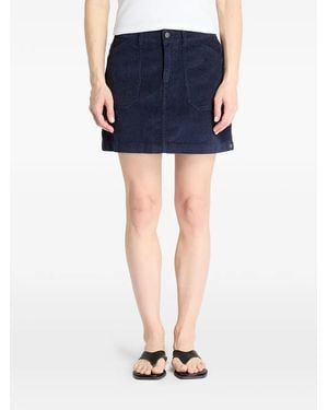 Roxy Corduroy Patch-Pocket Mini Skirt - Blue