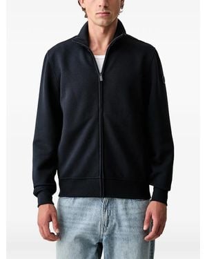 Colmar Ribbed Jacquard Zip-Up Sweatshirt - Black