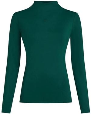 KARL LAGERFELD Mock-Neck Long-Sleeved Top - Green