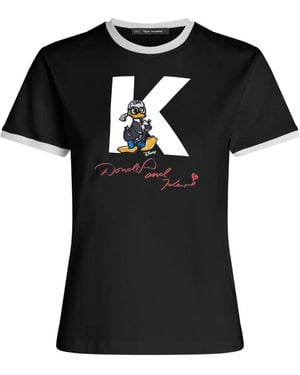 KARL LAGERFELD Disney X Kl K-Donald Logo T-Shirt - Black