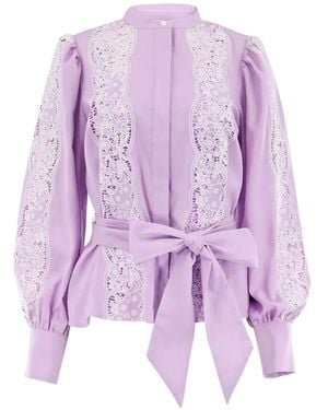 CHRISTY LYNN Riley Embroidered Blouse - Purple