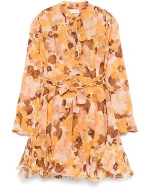 Zimmermann Balance Lantern Mini Dress - Orange