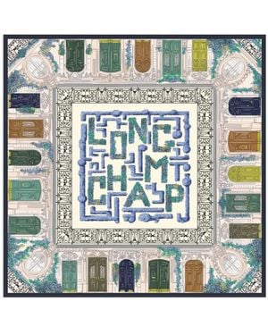 Longchamp Jardin Parisien Silk Scarf - Green