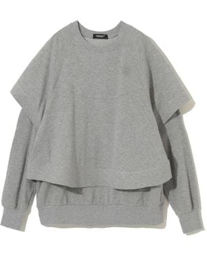 Undercover Sweatshirt im Layering-Look - Grau