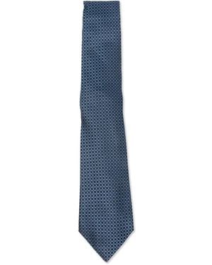 Canali Cravate En Cachemire À Motif Intégral - Bleu
