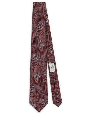Etro Paisley-Print Tie - Purple