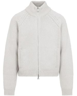 Our Legacy High-Neck Zip-Front Cardigan - White