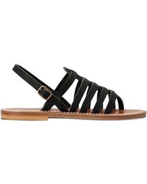 K. Jacques Homere Leather Ankle-Strap Sandals - Black