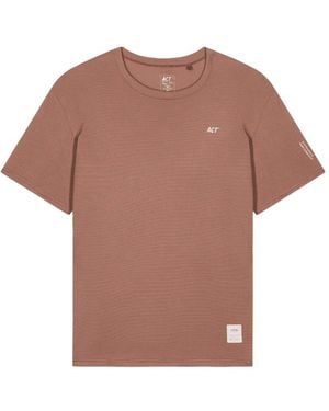 ACT Running Bioperf Logo-Print Running T-Shirt - Brown