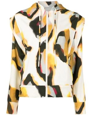 Lenny Niemeyer Abstract-Print Zip-Up Hoodie - Metallic