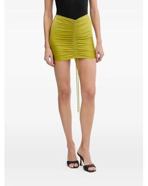 Patrizia Pepe Ruched Drawstring Skirt - Yellow