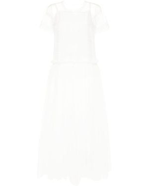 Sofie D'Hoore Mesh Sheer Maxi Dress - White