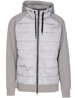 Canada Goose Cotton Hooded Quilted Bomber Jacket - Gray
