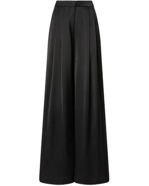 Pinko Wide-Leg Trousers With Pleated Front - Black