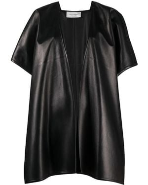 Valentino Garavani Draped Short-Sleeve Cape - Black